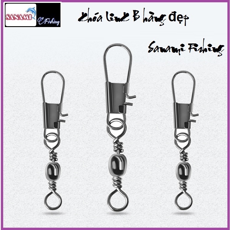 Khoá link câu cá 10 cái Ma Ní câu cá giá rẻ các size - SANAMI FISHING