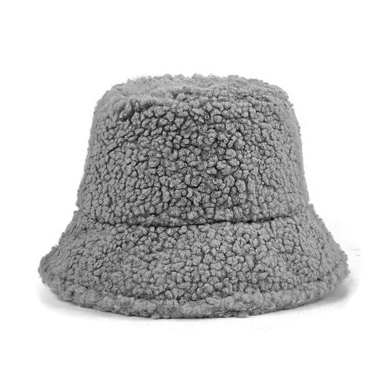 Hanlu Winter bucket hat outdoor warm hat solid color bucket hat