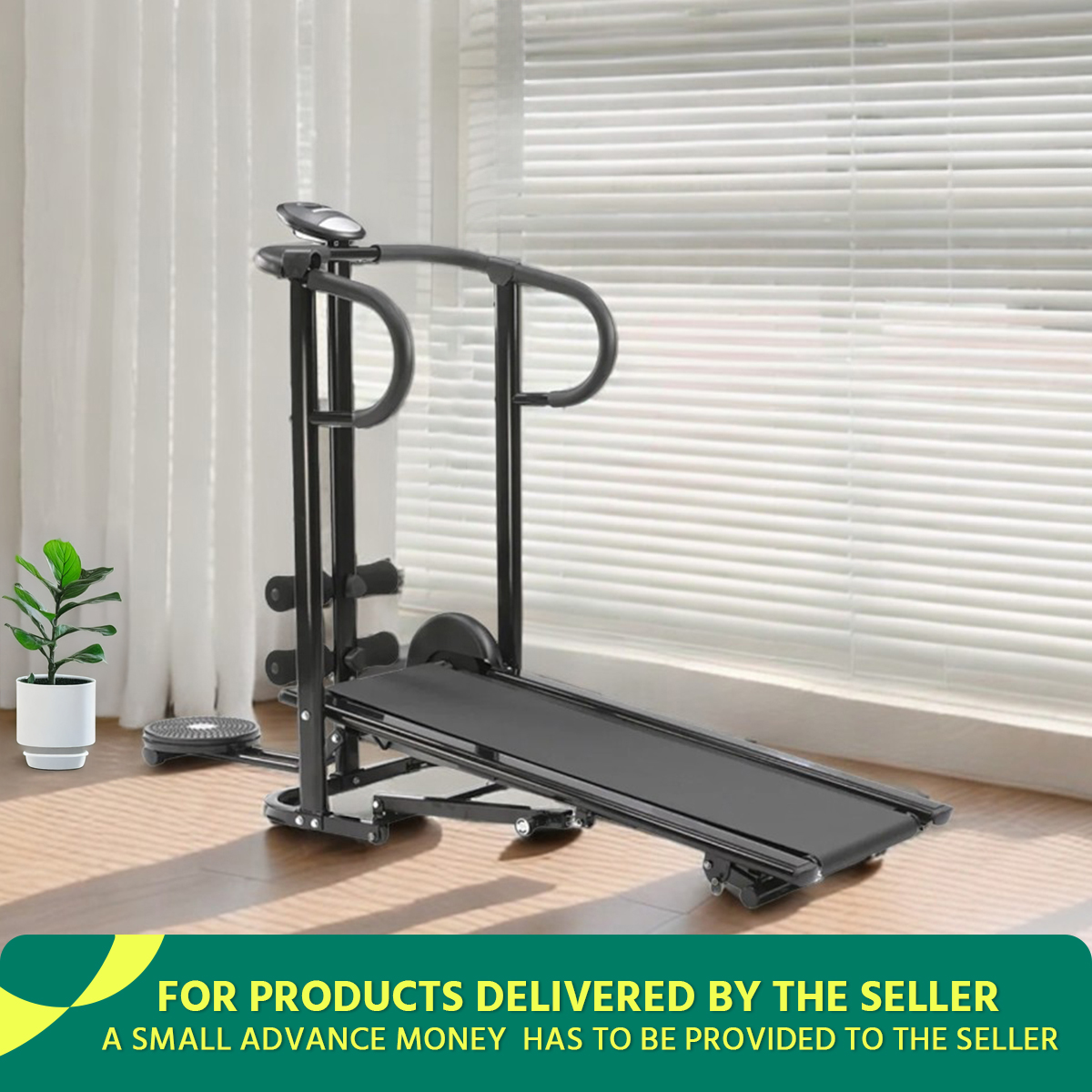 3 Way Manual Treadmill – Black