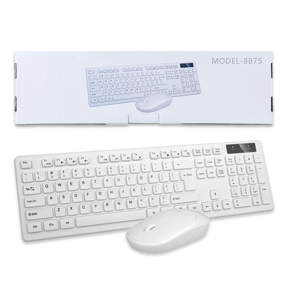 Wireless Bluetooth-Compatible Keyboard Mouse Set 2.4G Plug-Play Silent Waterproof Keyboards Mouse For Desktop Laptop Compact