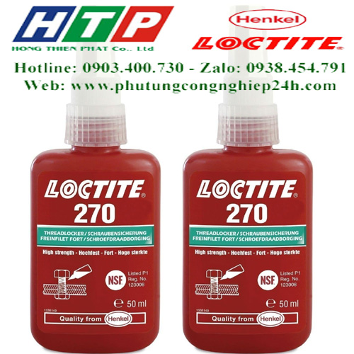 Keo 270 - 50ml khóa ren màu đỏ
