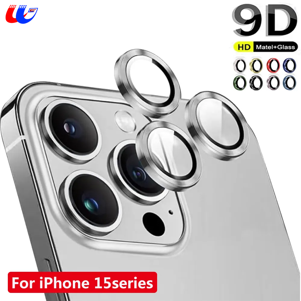 Camera Protection For iPhone 15 Pro Max Plus Lens Protective Glass Metal Ring Camera Protector Cover For iPhone15 Plus iPhone15Pro 15Pro Max 2023 lens Protector Cap