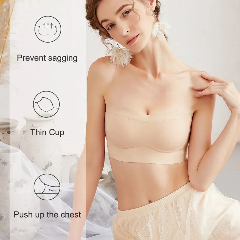 INTIMA Underwire Push Up Invisible Strapless Bra for Women