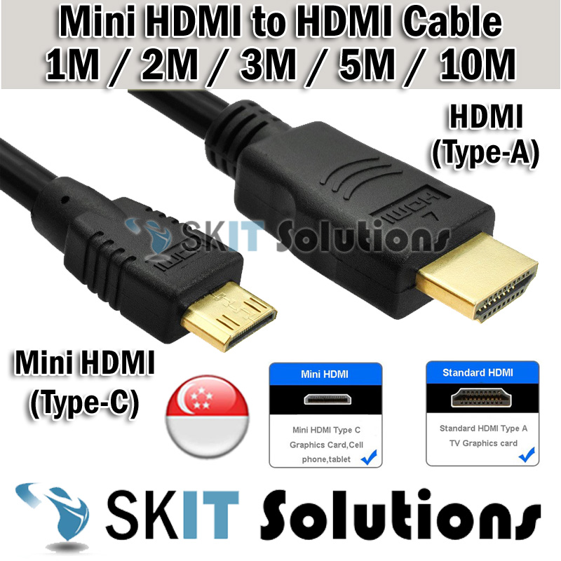 HDMI Male to Mini HDMI Female Converter Adapter 2/3/5/10-Pack