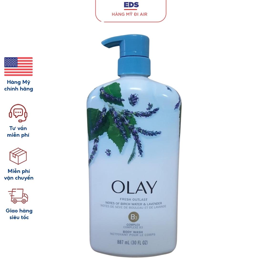 Sữa tắm dưỡng ẩm olay fresh outlast hương lavender của mỹ - 887ml
