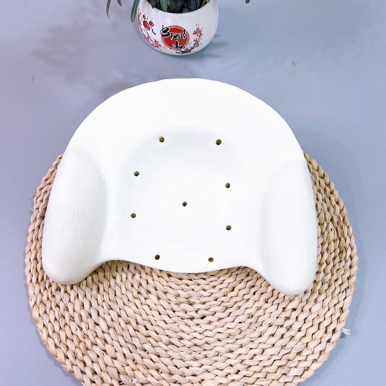 Gối cao su non chống bẹp đầu ( mẫu Tròn)  cho bé sơ sinh