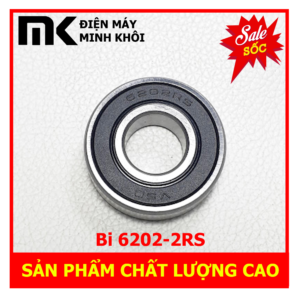 Bạc đạn - vòng bi 6202rs cho động cơ, mô tơ...