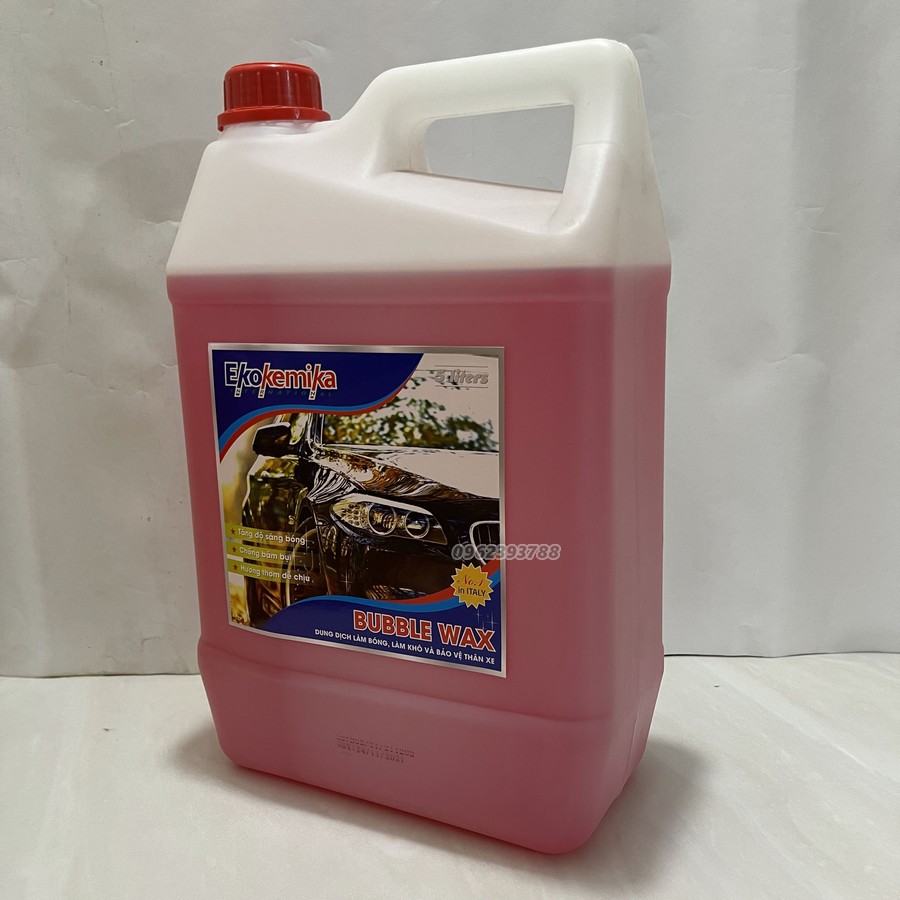 Dung dịch làm bóng sơn xe Bubble Wax Ekokemika 1 lít, 5 lít