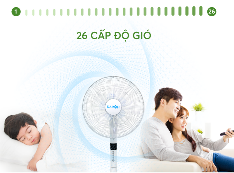 Quạt cây Karofi KF-402AC 10 cánh