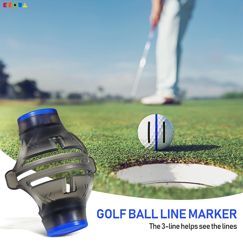 New Golf Ball Line Marker 360 Degree Rotation Drawing Tool and Marks Pens Set Template Alignment Putting Marking Liner Tools