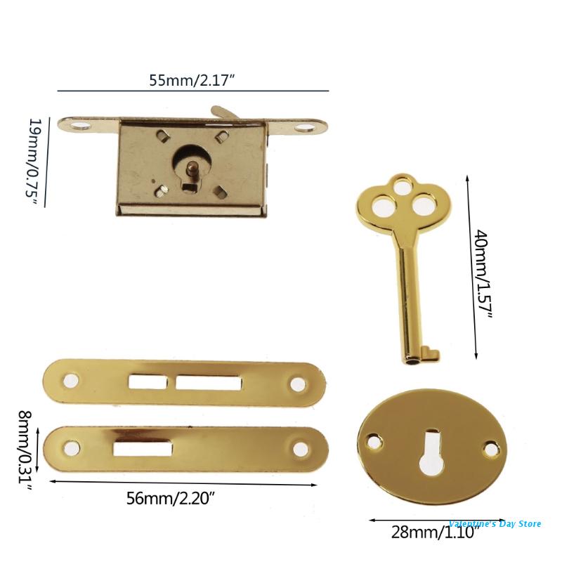 Bronze Mini Locks Full Mortise Locks Small Box Locks Decorative Antique Locks Jewelry Box Lock Replacement Cabinet Drop Shipping. 
