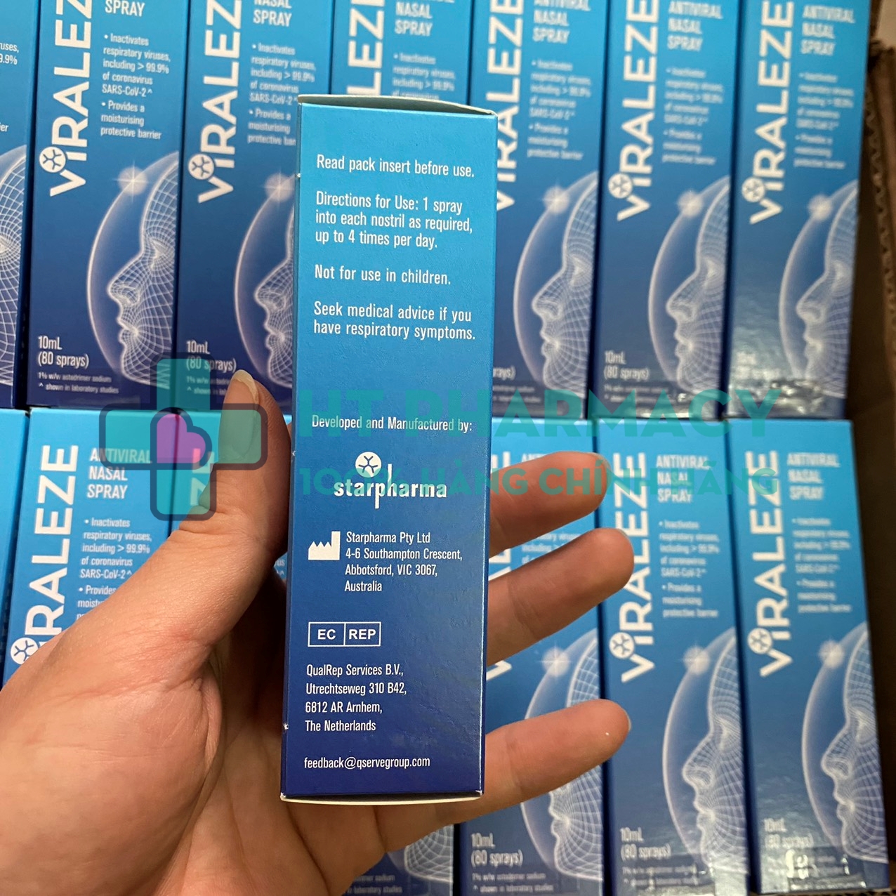 Bình xịt mũi viraleze kháng khuẩn Virus Starpharma Úc - 10ml