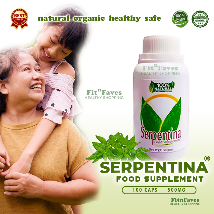 Serpentina Herbal Capsule Original Food Supplement 500mg 100s Health