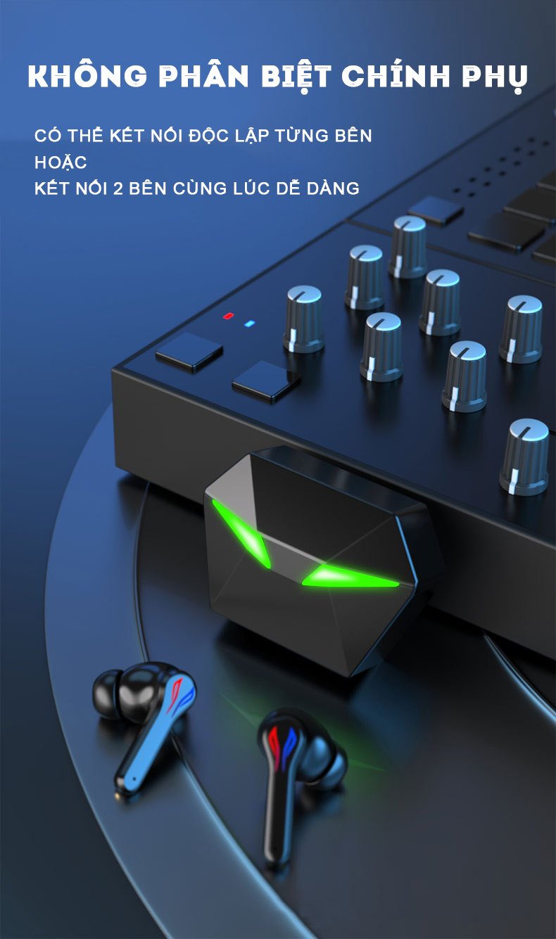 Tai nghe Bluetooth 5.3 Y28 tai phone không dây nghe nhạc thể thao chơi game nhét tai không độ trễ pin trâu đàm thoại 2 bên hỗ trợ mọi dòng máy