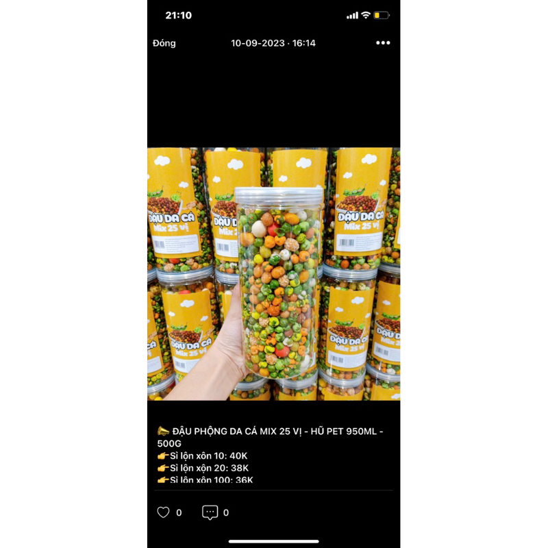 Đậu phộng da cá mix 25 vị 500gr