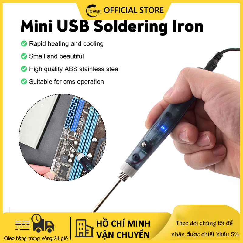 Mỏ hàn 8w 5v bút hàn điện tử chuyên nghiệp mini chạy bằng usb với chân đế kim loại bộ dụng cụ mỏ hàn cầm tay