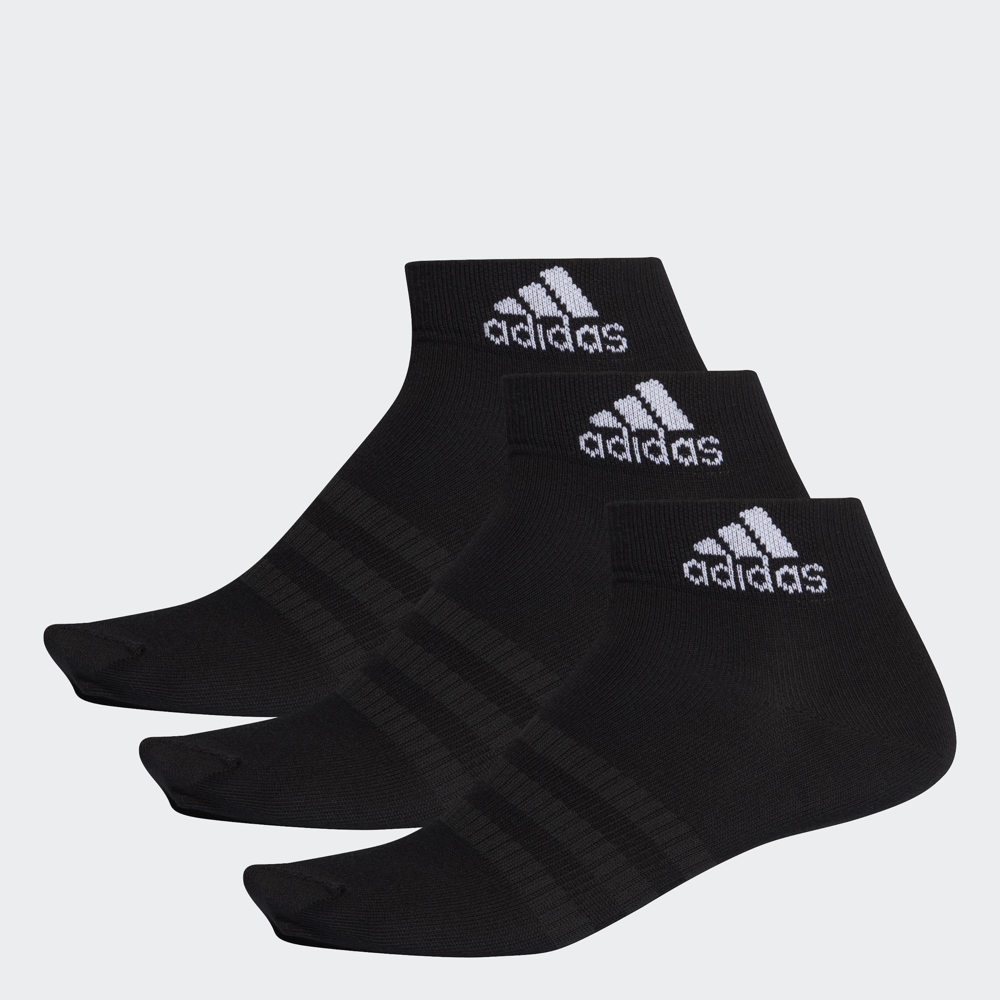 Adidas tập luyện 3 đôi tất cổ chân unisex đen dz9436