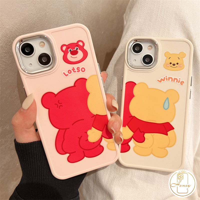 Couple Cute Lotso Bear Cartoon Winnie the Pooch Case Compatible