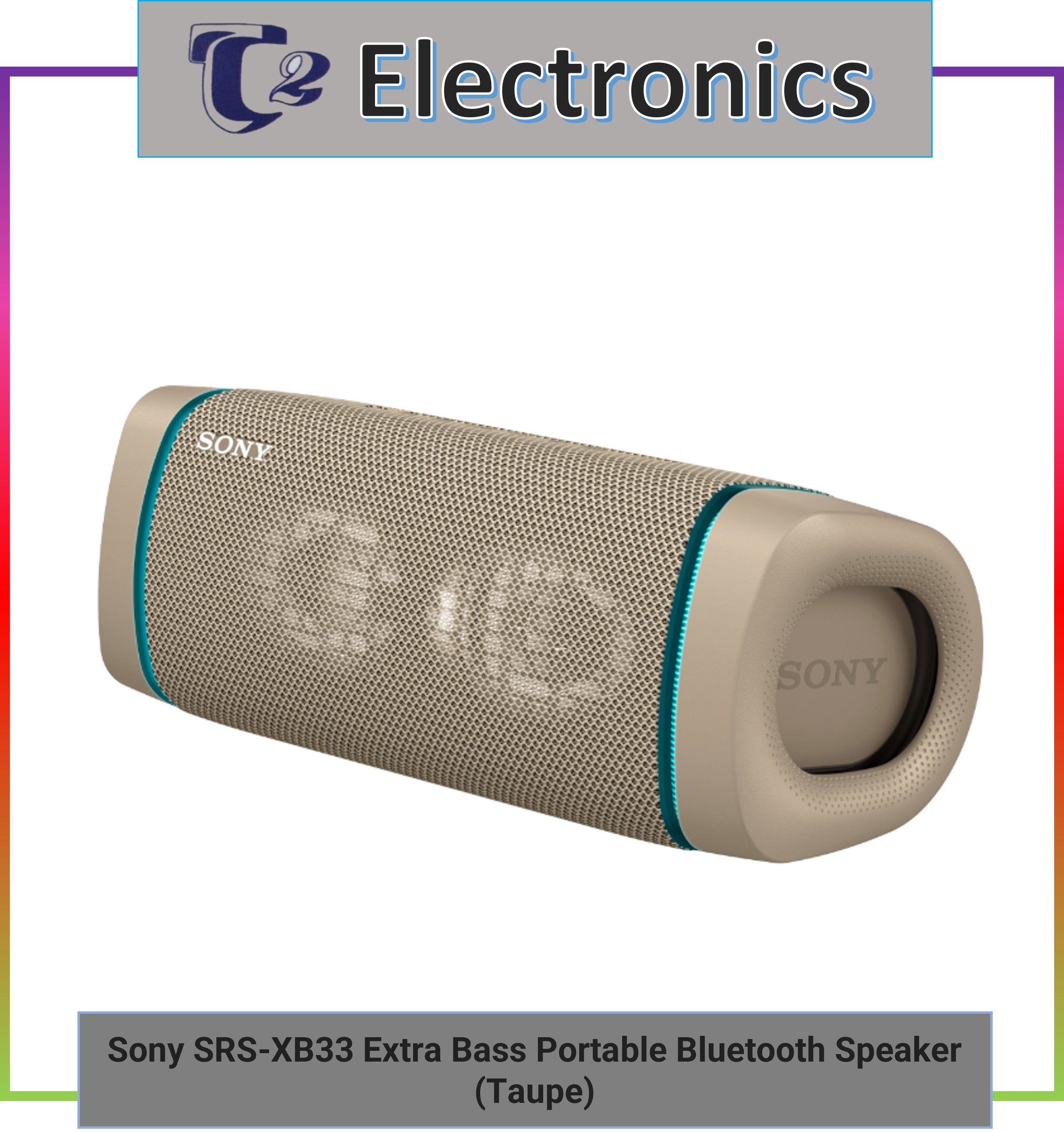 Sony SRS-XB33 Extra Bass Portable Bluetooth Speaker - T2