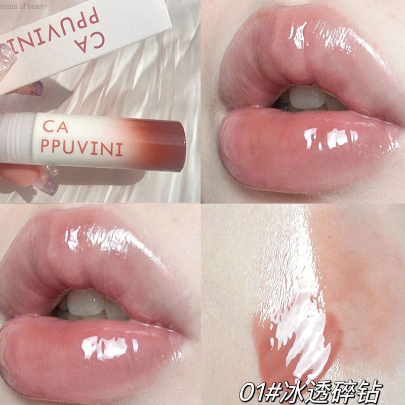 Son Bóng Cappuvini Lên Màu Nhẹ Nhàng Tươi Tắn Giúp Môi Căng Mọng Tự Nhiên