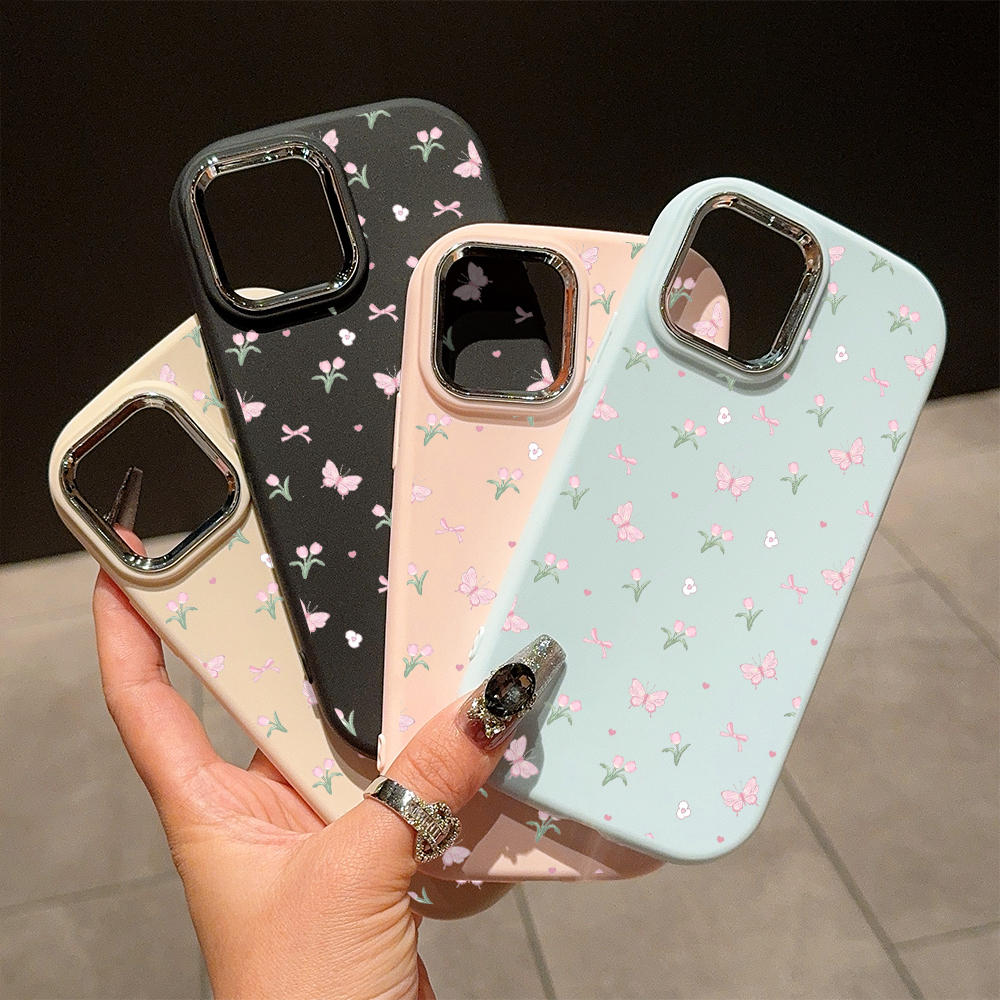 UCUC%20for%20Redmi%209A%20Back%20Cover%20Full%20Screen%20of%20Flowers%20and%20Butterflies%20Luxury%20Plating%20Lens%20Soft%20Candy%20Phone%20Case%20-%20Image%204