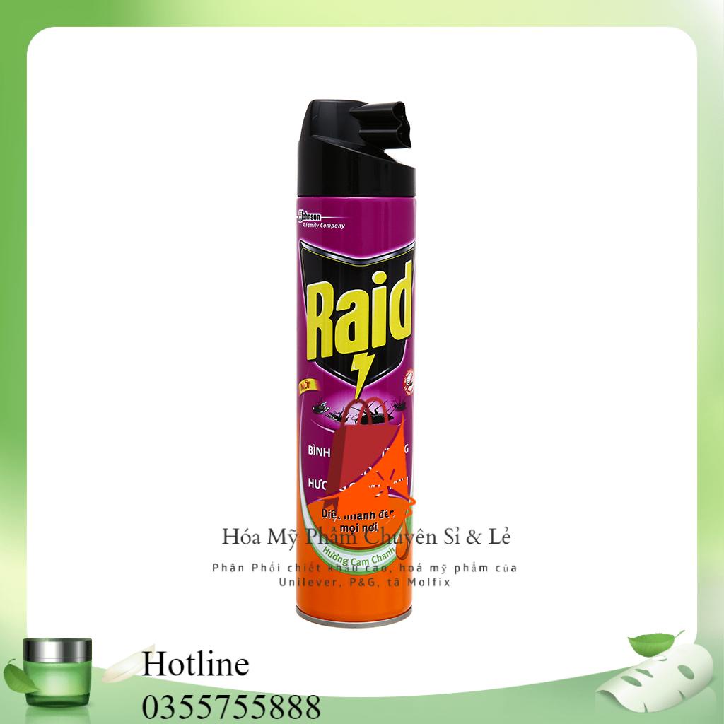 Raid Xịt côn Trùng Chai 600 ml + Tặng Thêm 100ML