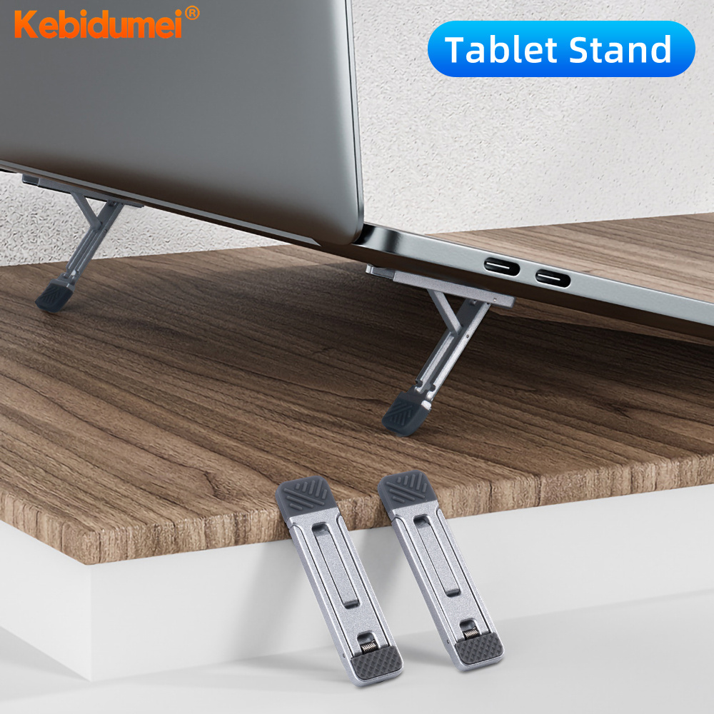 Kebigumei mini laptop xoay lật đứng máy tính xách tay di động hỗ trợ đế đui đèn có thể điều chỉnh Riser khung làm mát phổ quát cho máy tính xách tay máy tính bảng