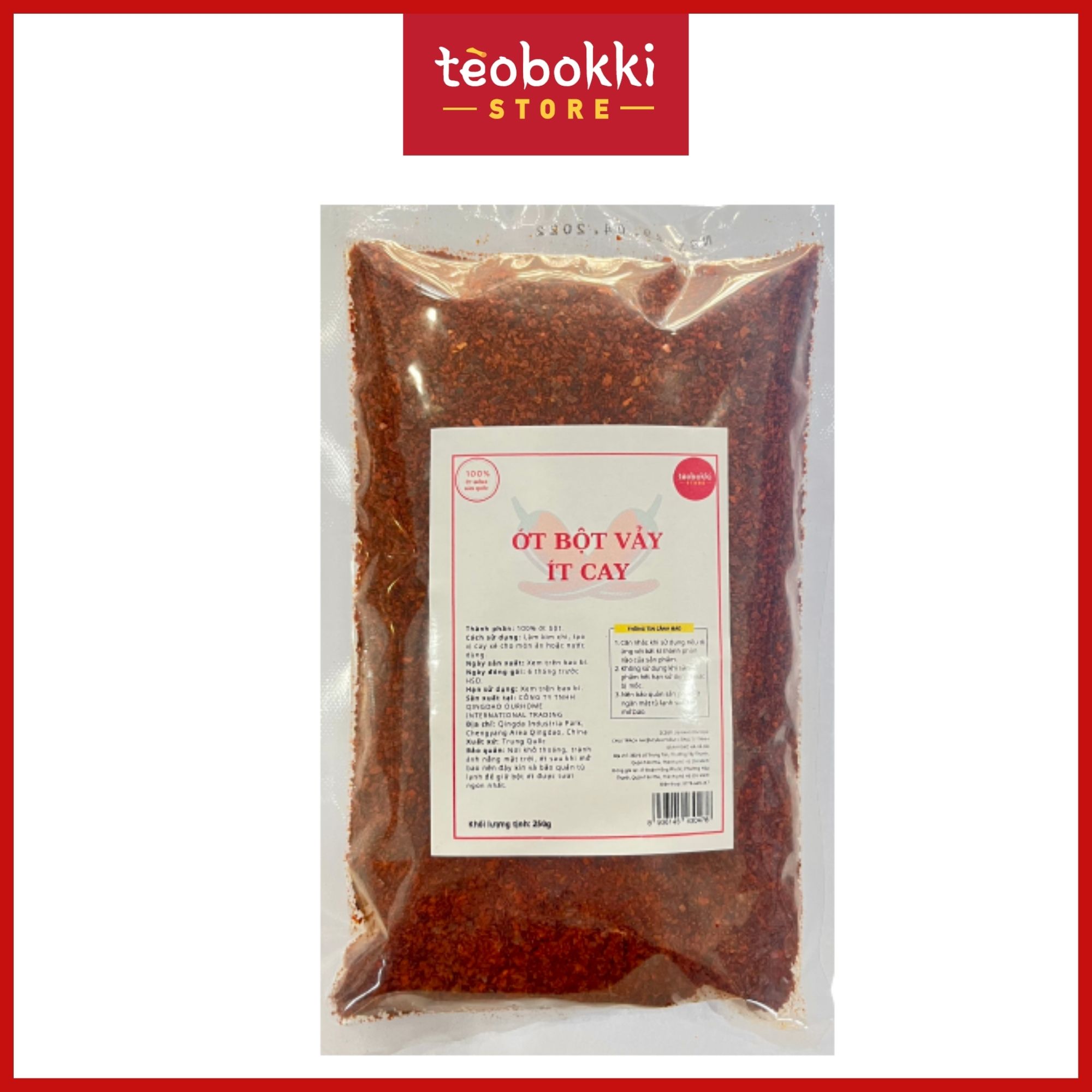 Ớt bột giống hàn quốc vảy 250g