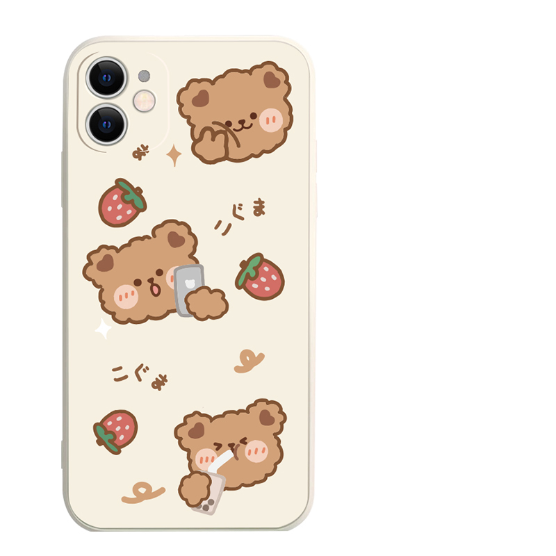 Ốp lưng iphone cạnh vuông hình Gấu - Sam Case