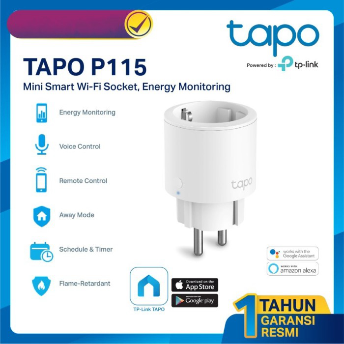 TP-link Tapo P115 Mini Smart Wi-Fi Socket Energy Monitoring P 115