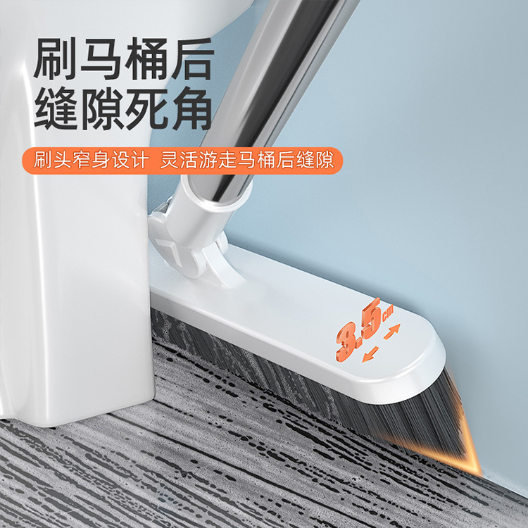 Bathroom scrubbing tools, bathroom floor crevices, ceramic tiles, long handle wall scrubbing, toilet cleaning. 