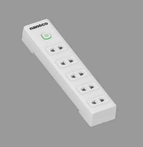 Ổ cắm điện có dây 3 mét + công tắc,  Nanoco