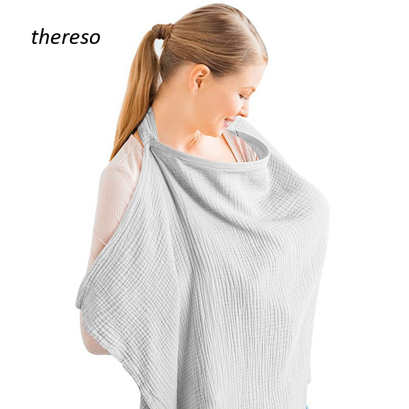 Breathable Nursing Cover Breastfeeding Baby Blanket Poncho Cotton Mummy