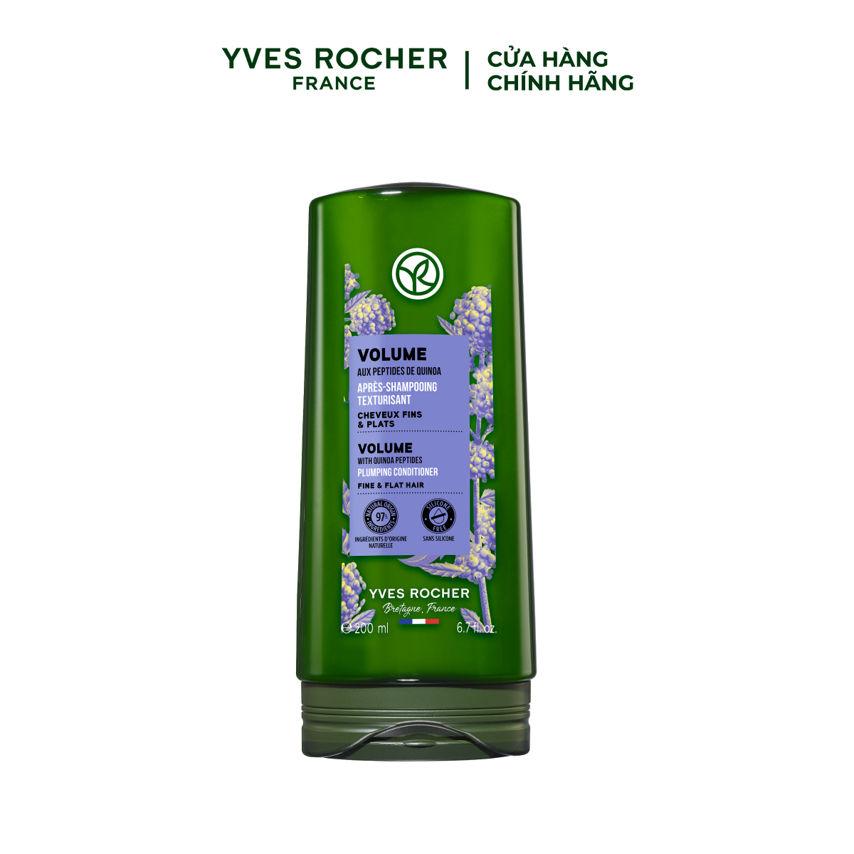 Dầu Xả Làm Phồng Tóc Yves Rocher Volume Plumping Conditioner 200ml