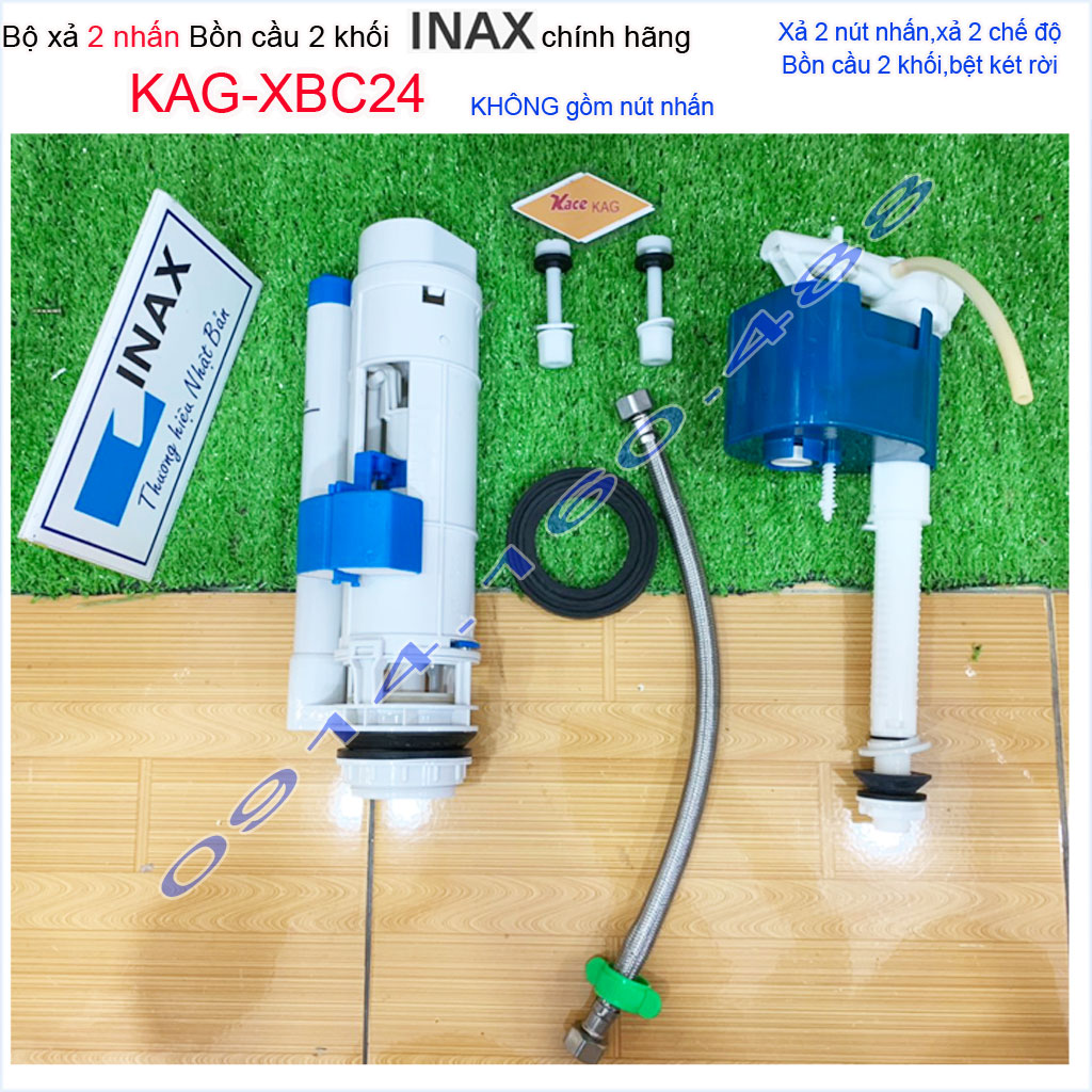 Xả bồn cầu 2 nhấn linax chính hãng kag-xbc24, xả bàn cầu c306, c504, c702 nhấn xả êm, hiệu suất tốt