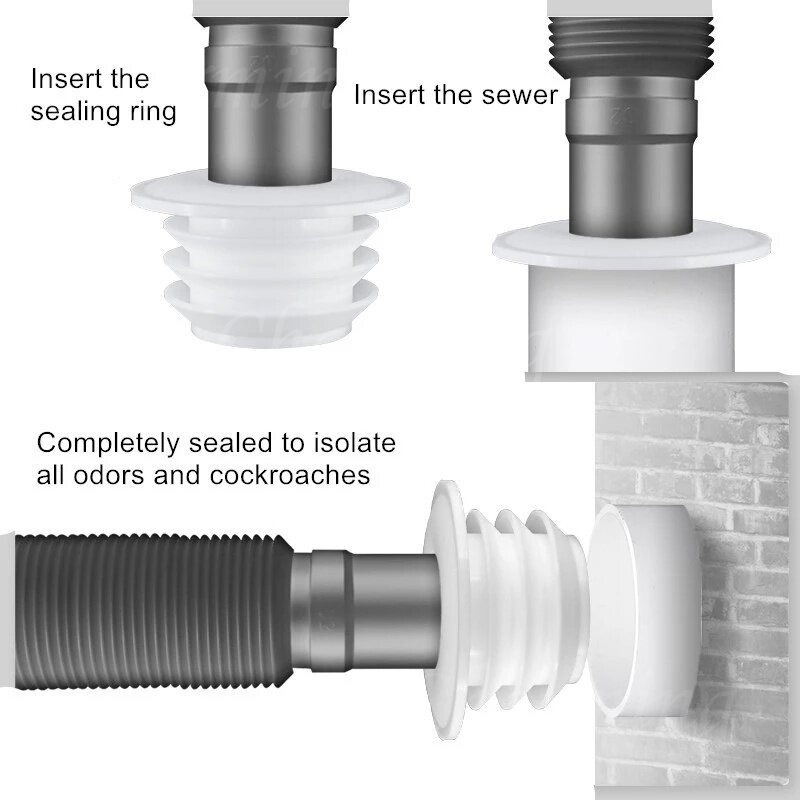 3 cái/bộ cho 4-5cm ống cống ống Ống thoát đặt dưới sàn khử mùi lõi bằng chứng kiểm soát dịch hại mùi nhà bếp ống cống thoát nước