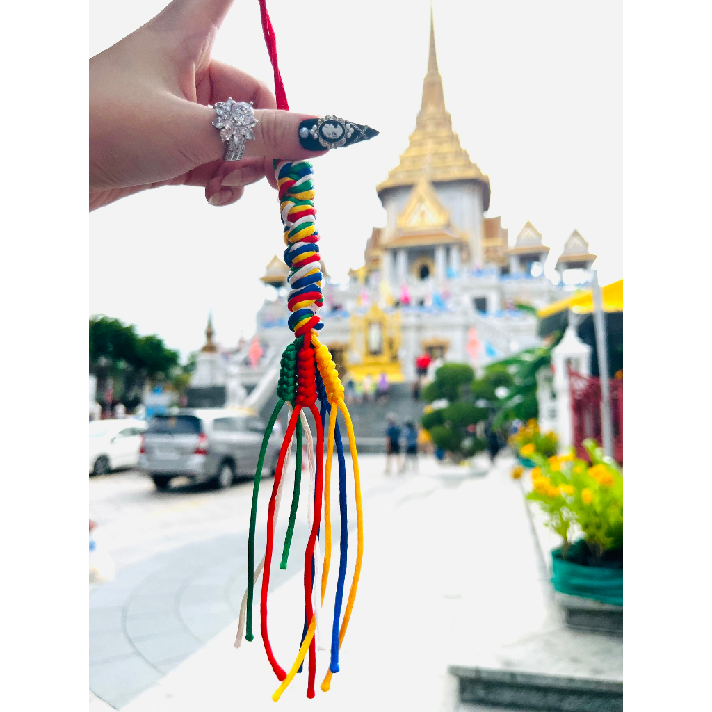Dây treo ngũ sắc móc khoá xe