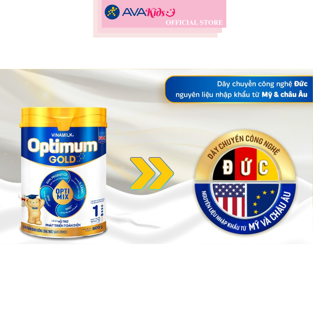 Sữa bột Vinamilk Optimum Gold số 1 800g (0 - 6 tháng)