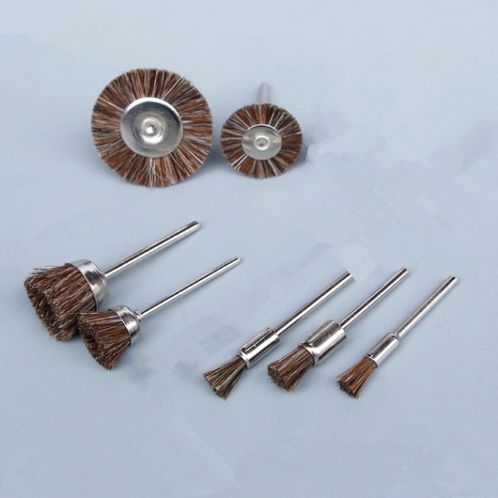 Bộ 7 bàn chải lông ngựa mini cán 3mm