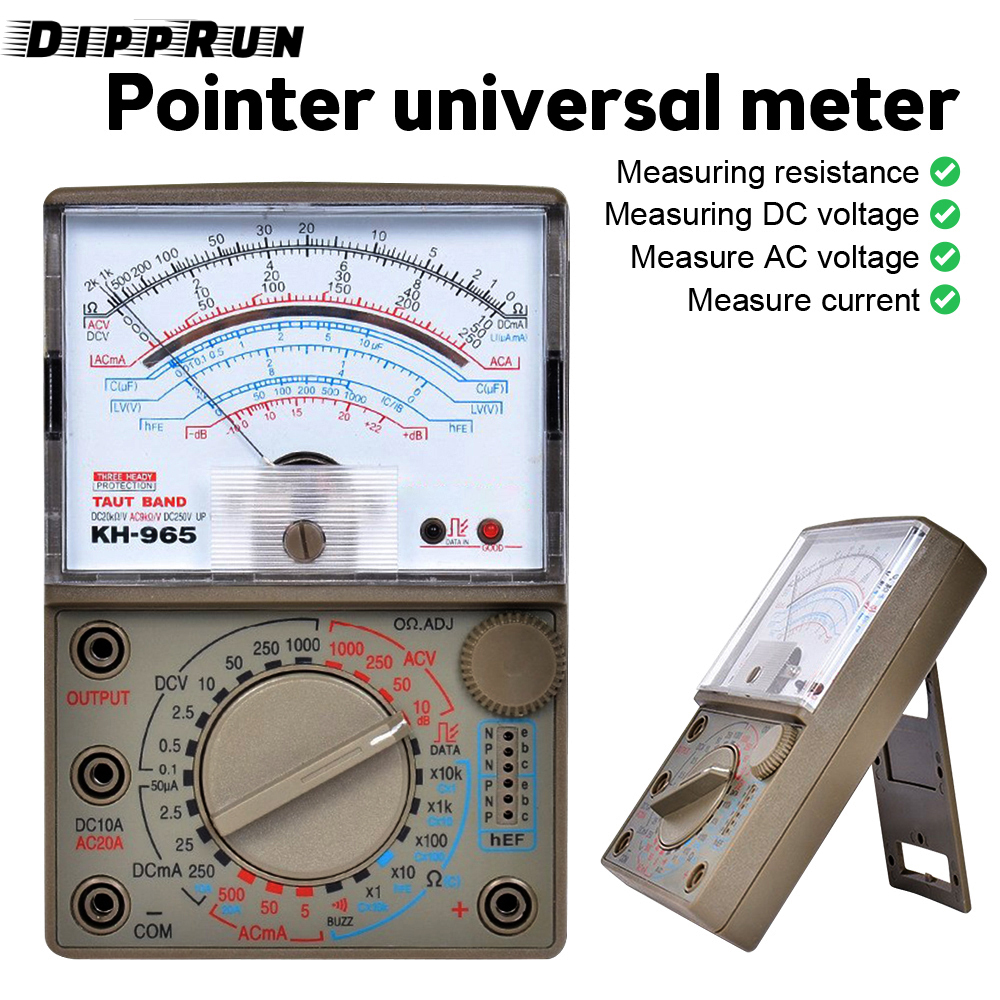 DIPPRUN KH-965 High Precise Multimeter Instrument Pointer Multimeter Used to Measure DC Power One-way Voltage and AC Voltage