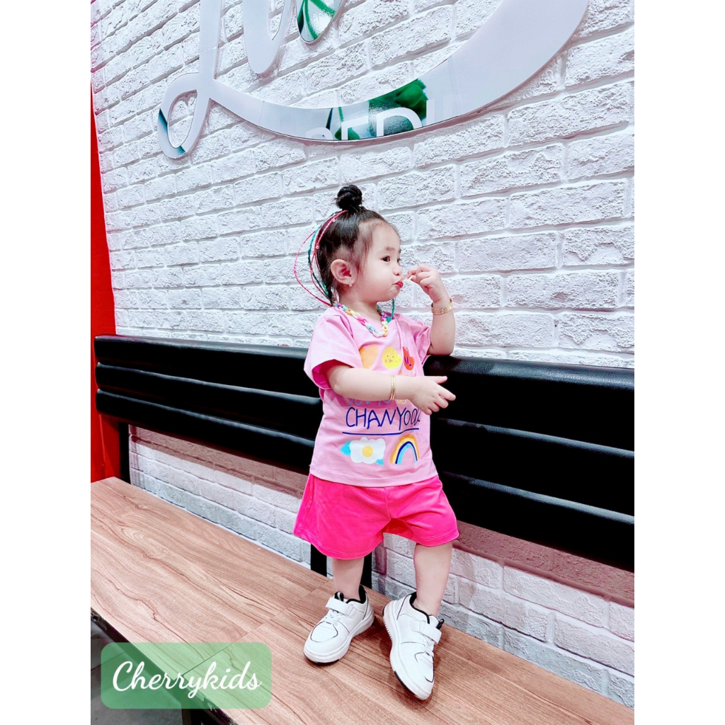 [8-40kg] Đồ bộ bé gái quần đùi 4 Màu