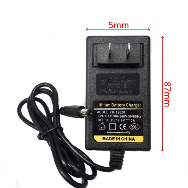 Sạc Pin 3S 12.6V 2A Có Đèn Báo