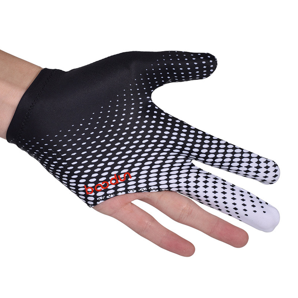 FG 1PC Professional Three-Finger Billiard Gloves Lycra Breathable High Elastic Non-Slip Gradient Sports Gloves Billiard Supplies. 