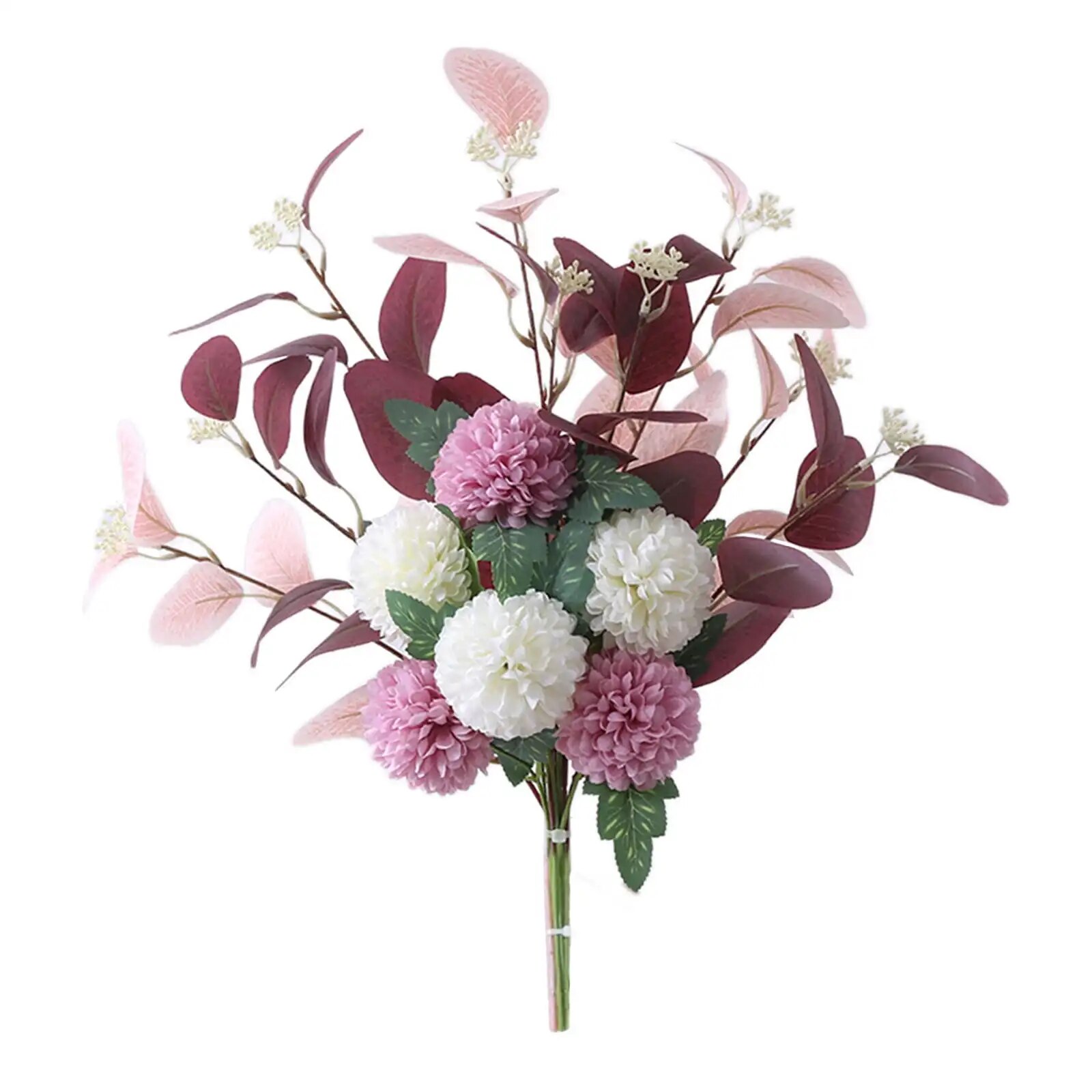 White Fake Flowers Blue Bouquet Hydrangea Artificial Flowers Chrysanthemum Silk Flowers Artificial for Decoration Flower