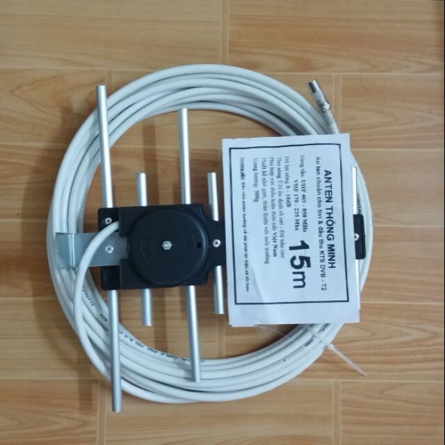 ĂNGTEN THÔNG MINH THU SÓNG DVB T2 ( 12M+ DÂY CÁP+ GIẮC NỐI )