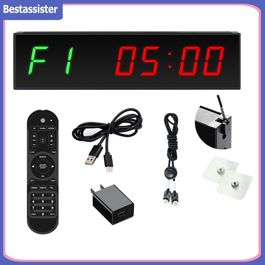 Aluminum Alloy LED Interval Timer, Count Down/Up Clock, Stopwatch, Crossfit  Timer for Home, Gym Fitness, 4 Inch