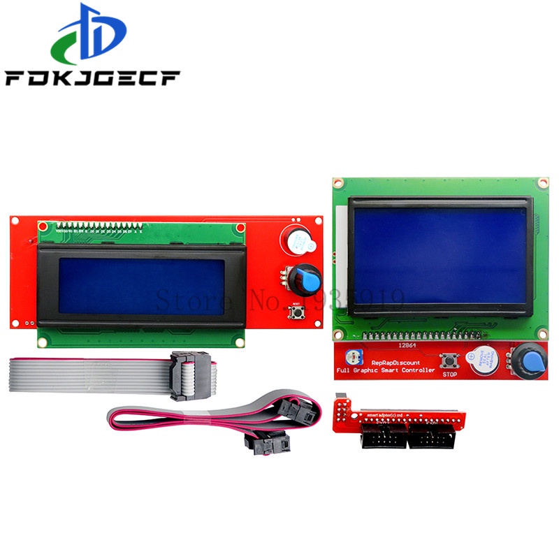 2004 12864 Màn hình LCD 3D máy in Reprap Bộ chuyển đổi thông minh điều khiển Reprap RAMPS 1.4 1.6 MEGA2560 Board 2004lcd 12864lcd điều khiển mạch tích hợp