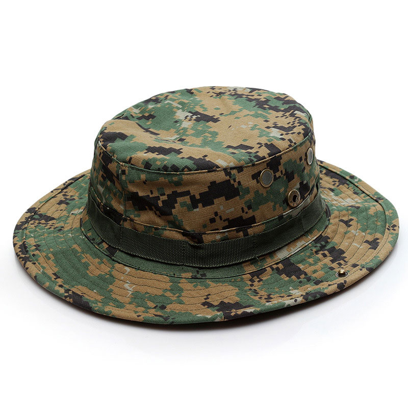 【Huieson】Outdoor round-brimmed hat outdoor Benny hat python hat camouflage hat hiking visor hat