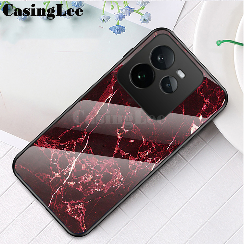 For Realme GT7 Pro Case Fashion Marble Tempered Glass Protector Soft Frame Silicon For Realme GT 7 Pro Back cover Phone Cases.