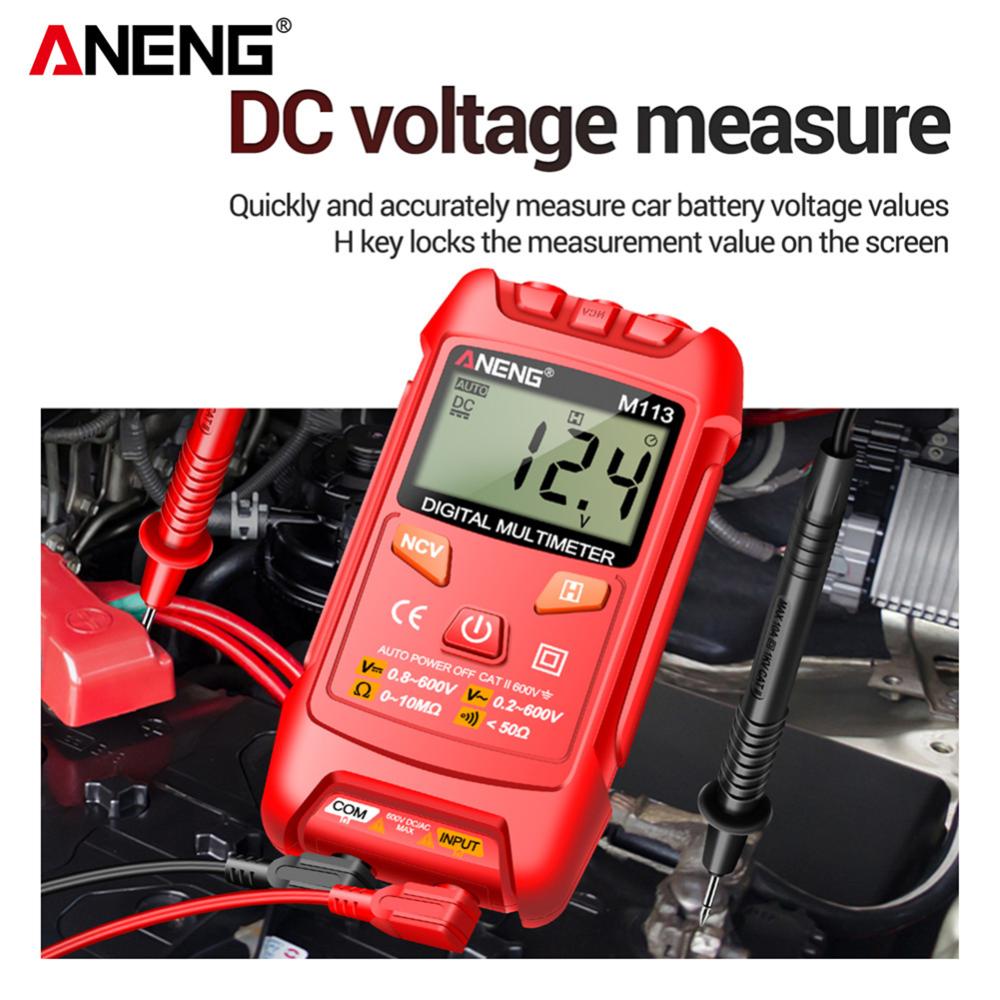Máy đo vạn năng kĩ thuật số Mini Tester AC/DC Đồng hồ đo dòng điện điện áp LCD Điện áp kháng Meter với NCV 1999counts tự động điều chỉnh phạm vi